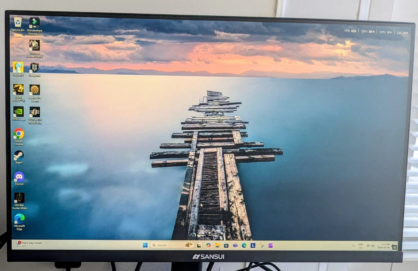 SANSUI 24" Gaming Monitor 180Hz 1ms FHD (No Built-in Speakers)