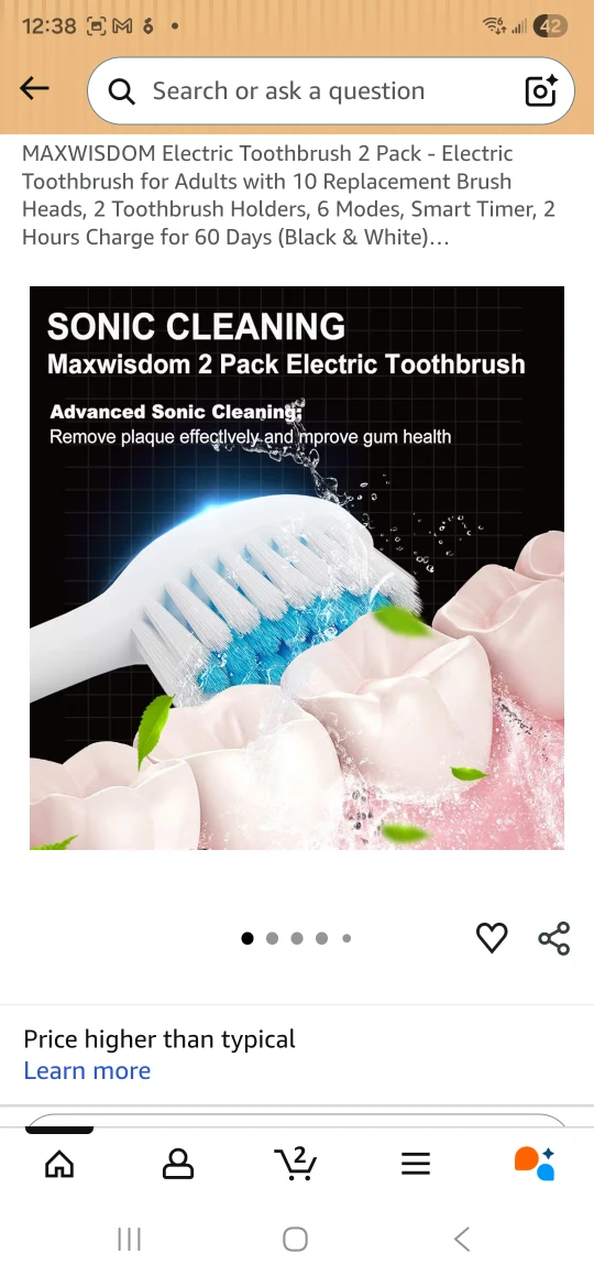 MAXWISDOM Electric Toothbrush Replacement Brush Heads 4X 🥕 - photo 3