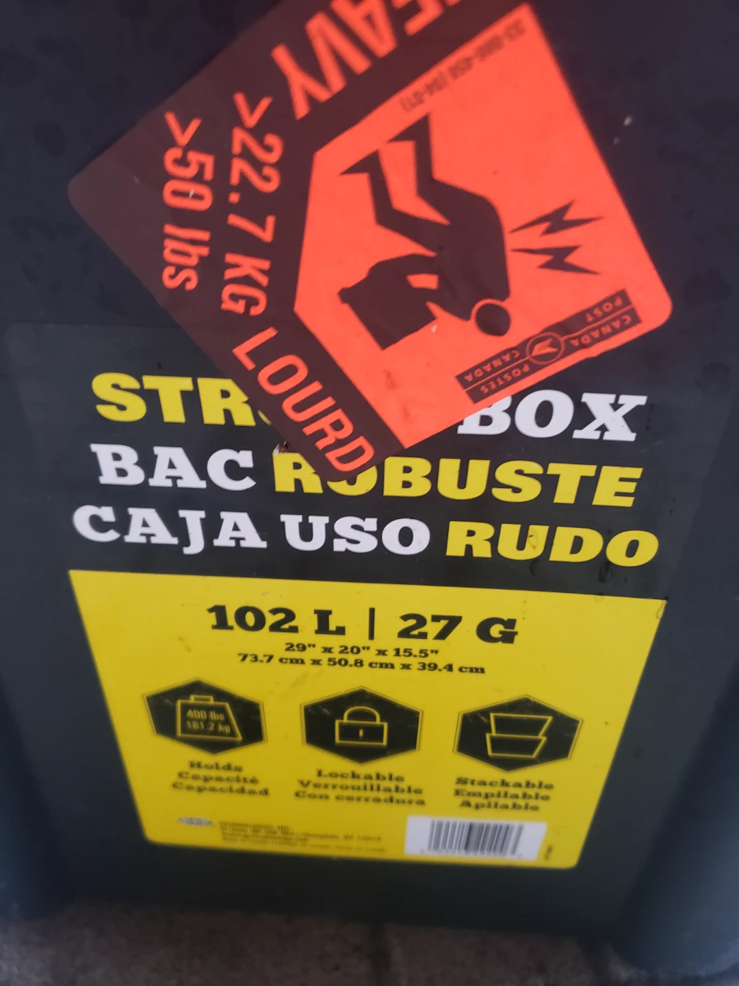 Heavy Duty Storage Bin 102 L - photo 2
