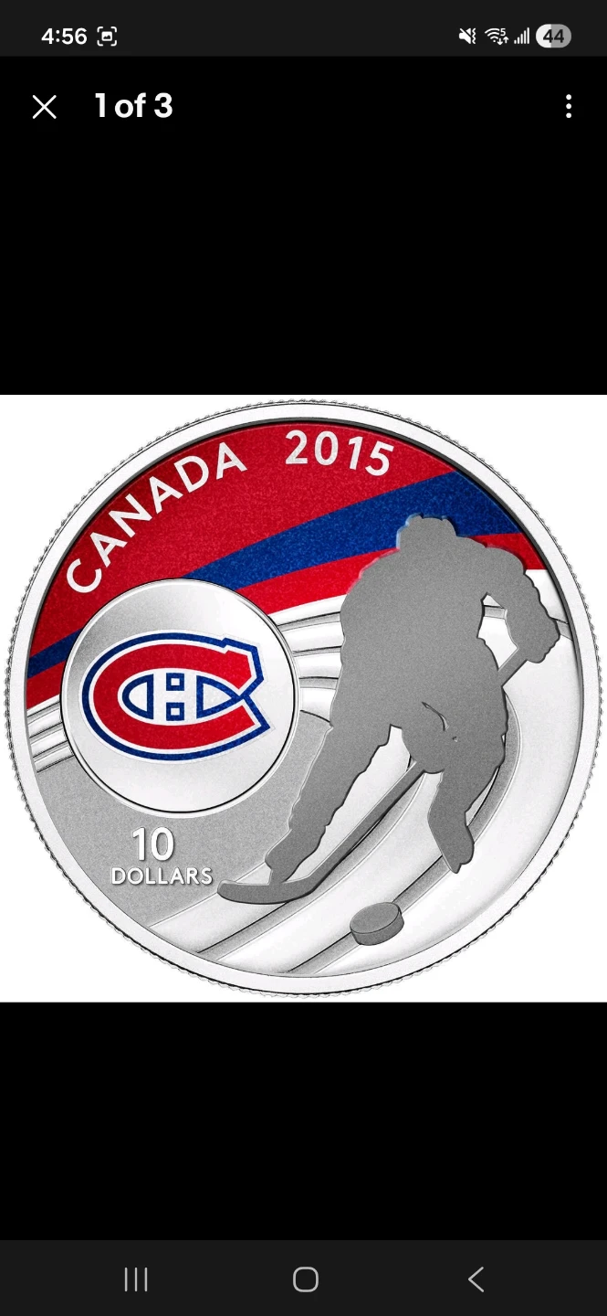 Canada 2015 Montreal Canadiens 10 Dollar Coin