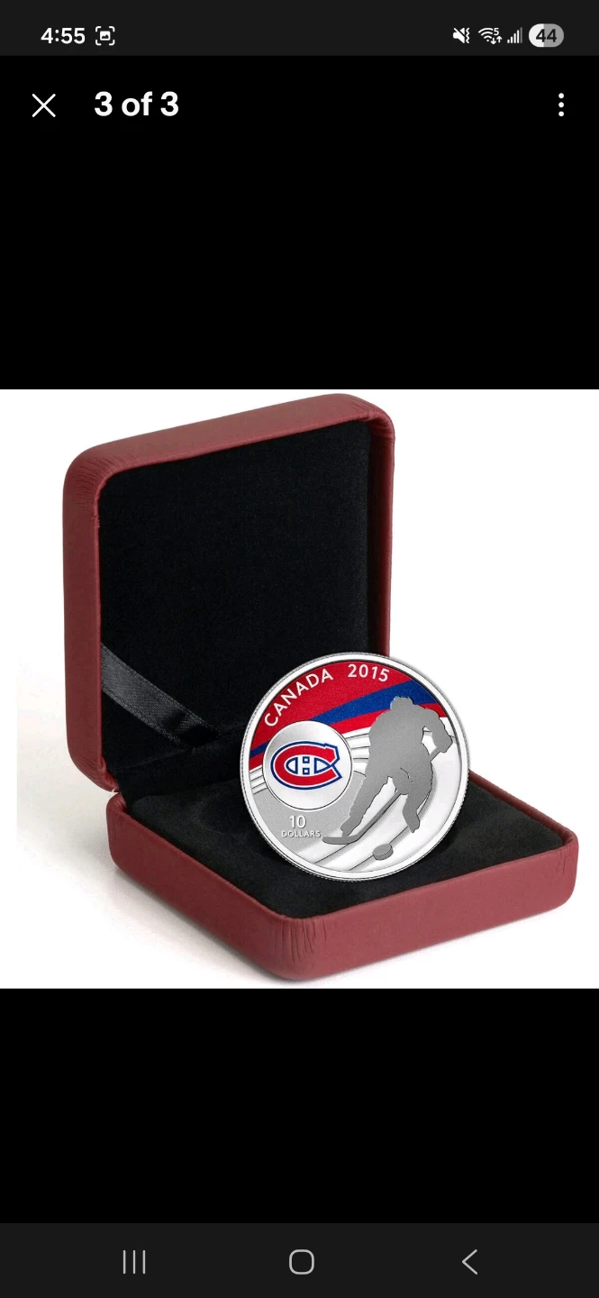 Canada 2015 Montreal Canadiens 10 Dollar Coin - photo 2