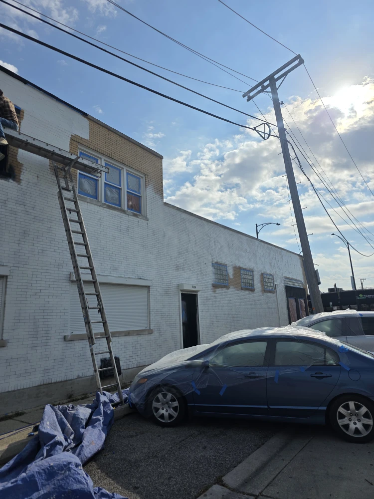 Paint exteriors houses and masonry work