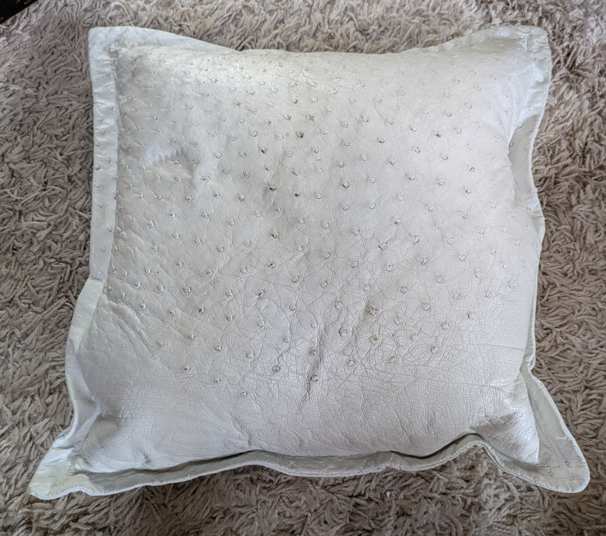 GENUINE LEATHER throw cushion