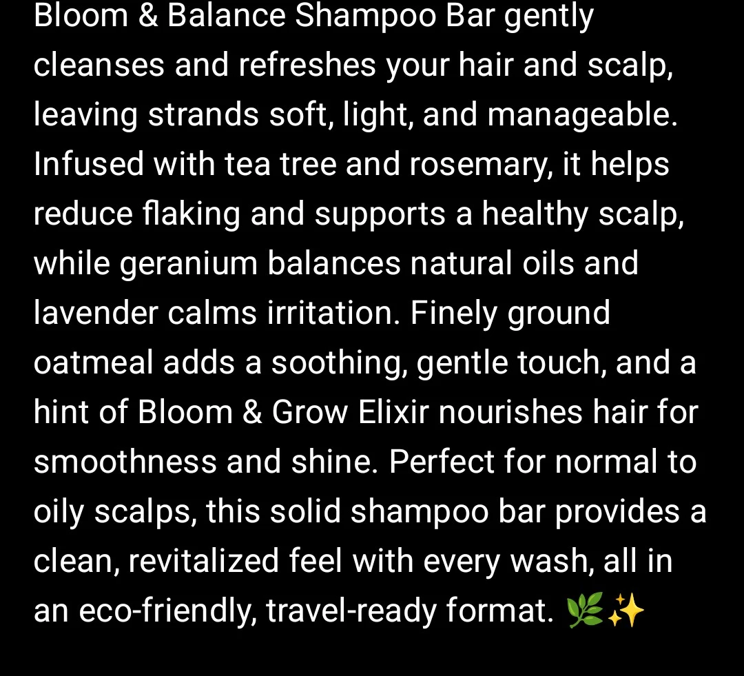 Bloom & Balance Shampoo Bar - photo 2
