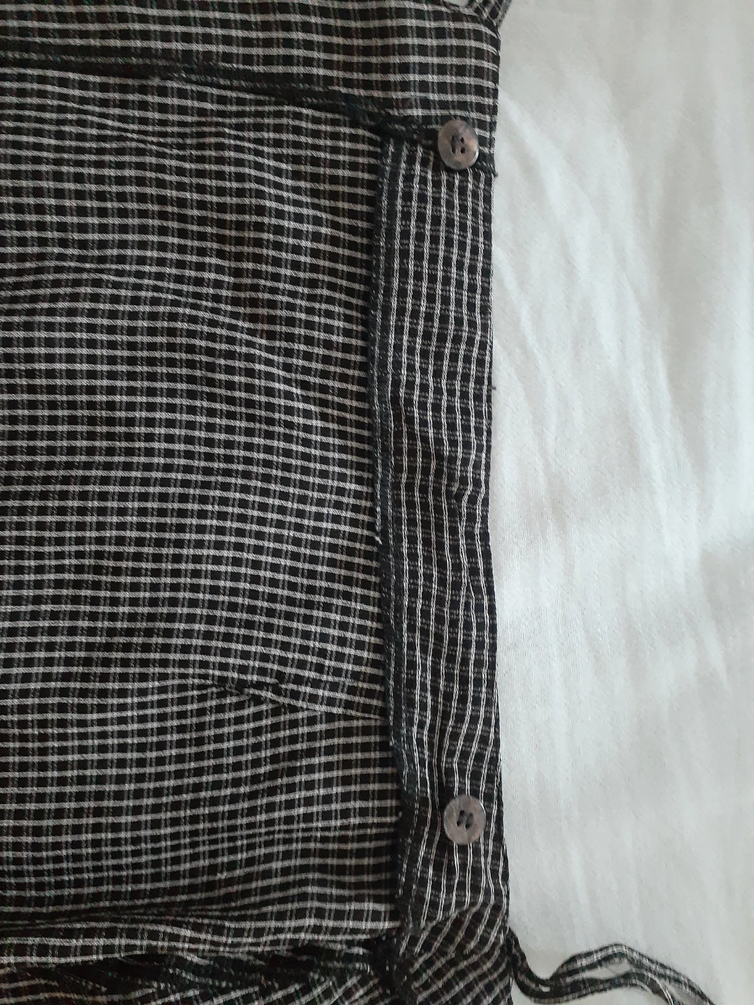 Black and White Gingham Wrap Skirt - photo 5