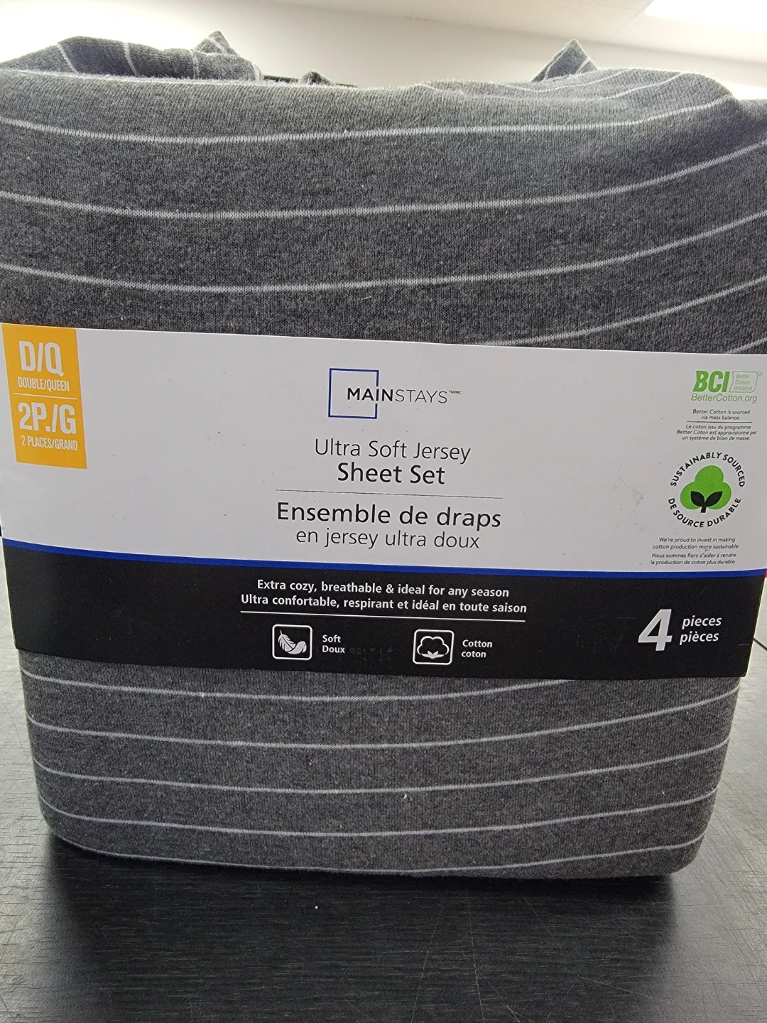 Mainstays Jersey Sheet Set Double/Queen new in package