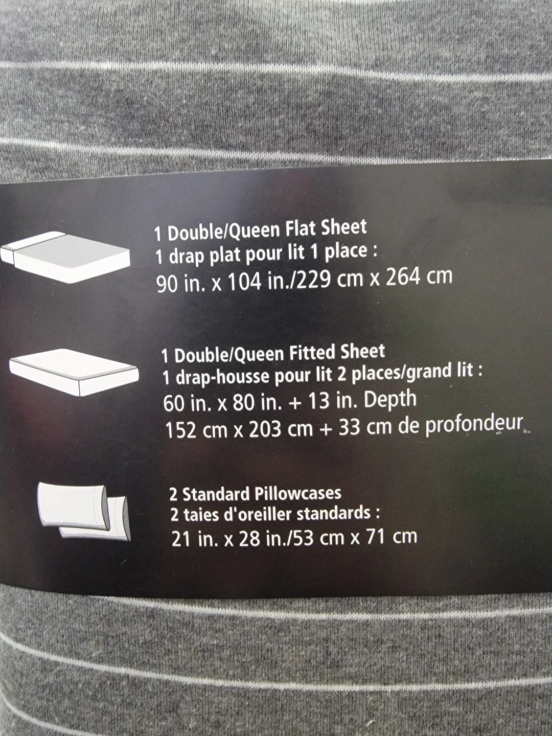 Mainstays Jersey Sheet Set Double/Queen new in package - photo 2