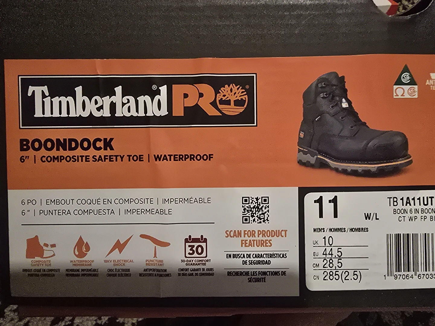 Timberland Pro Boondock 6" Composite Safety Toe Waterproof Boots