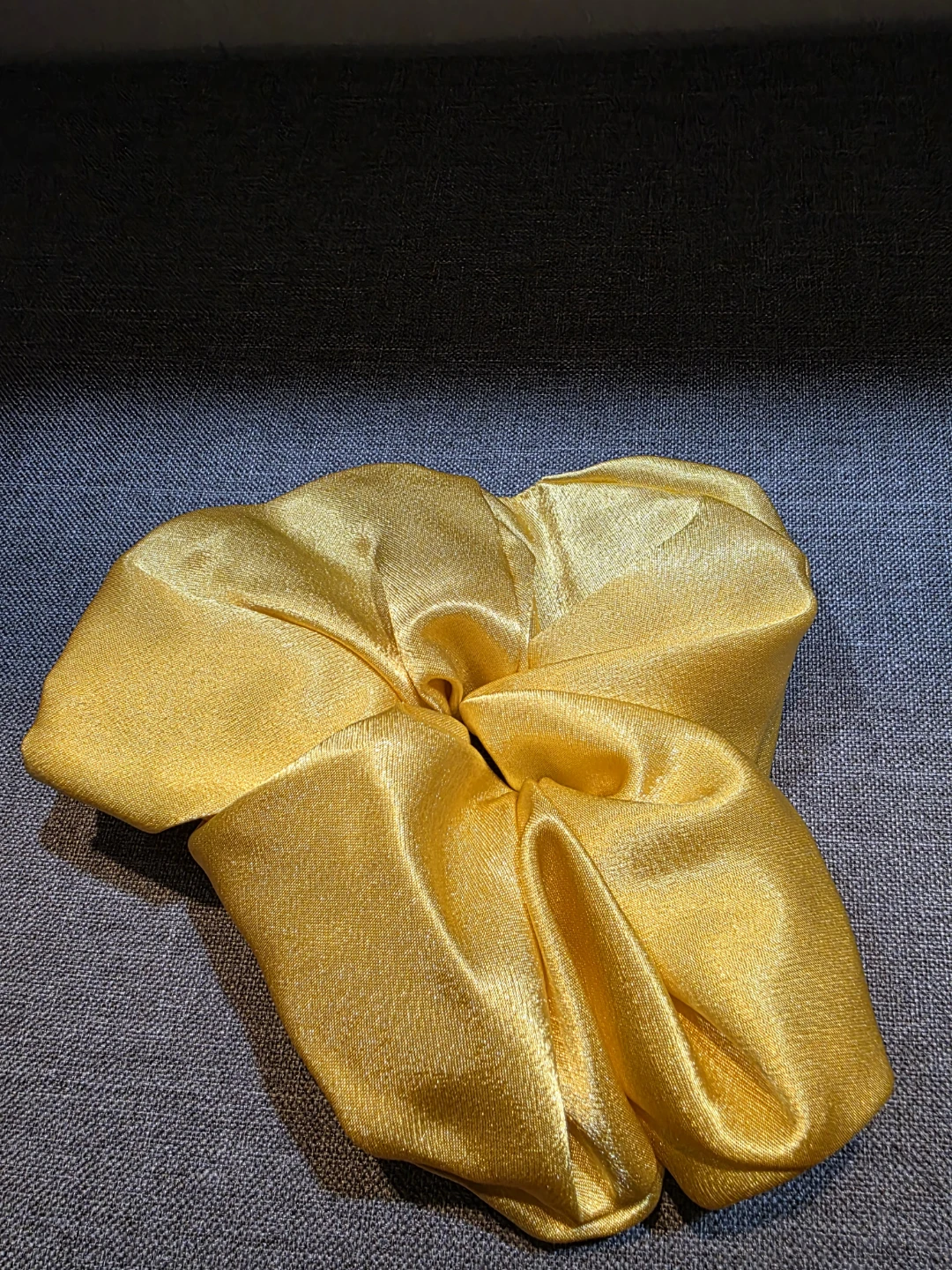 Yellow Satin Scrunchie (XL)