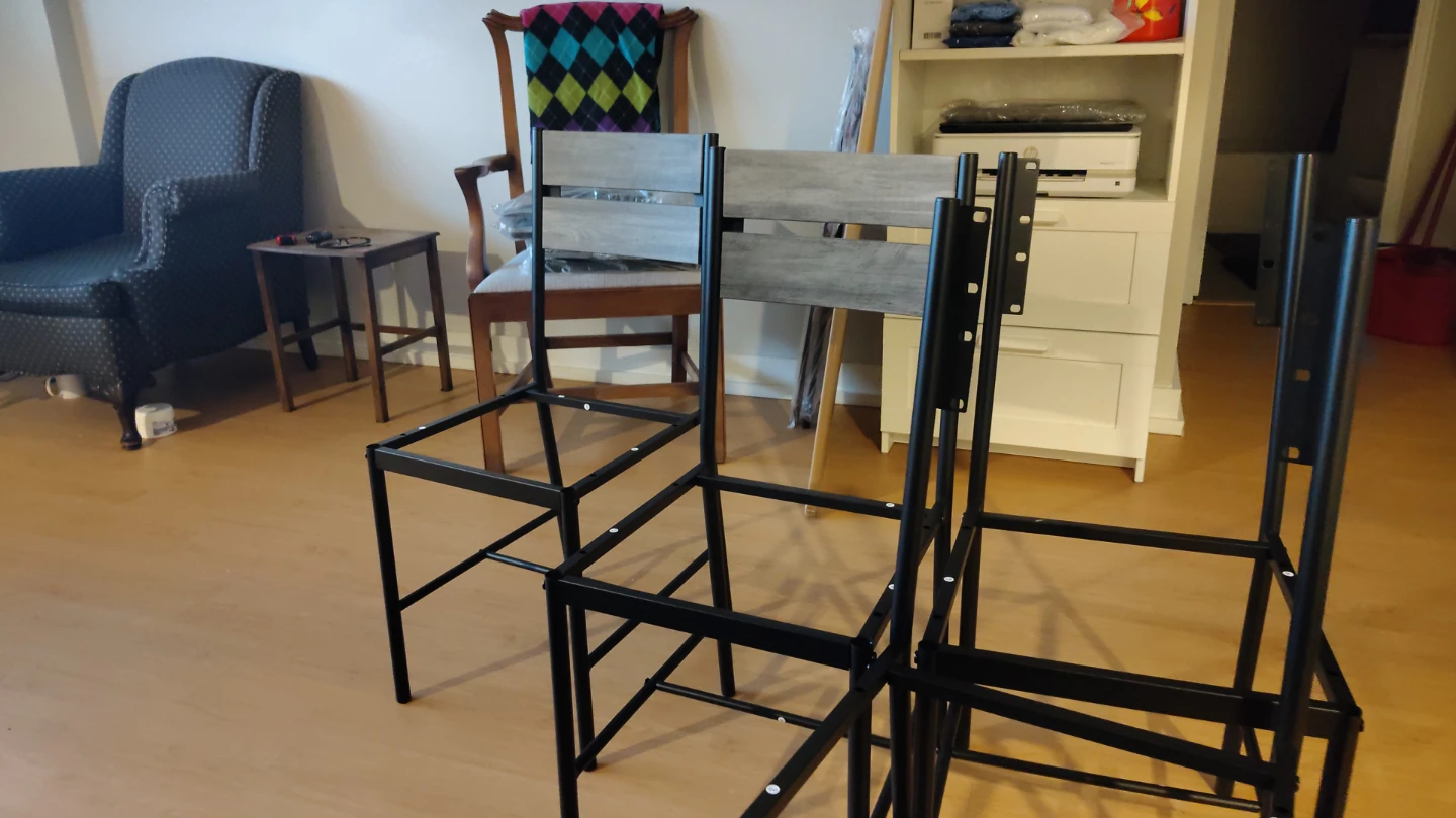 IRONCK Dining Table Set with 4 Upholstered Chairs - photo 4