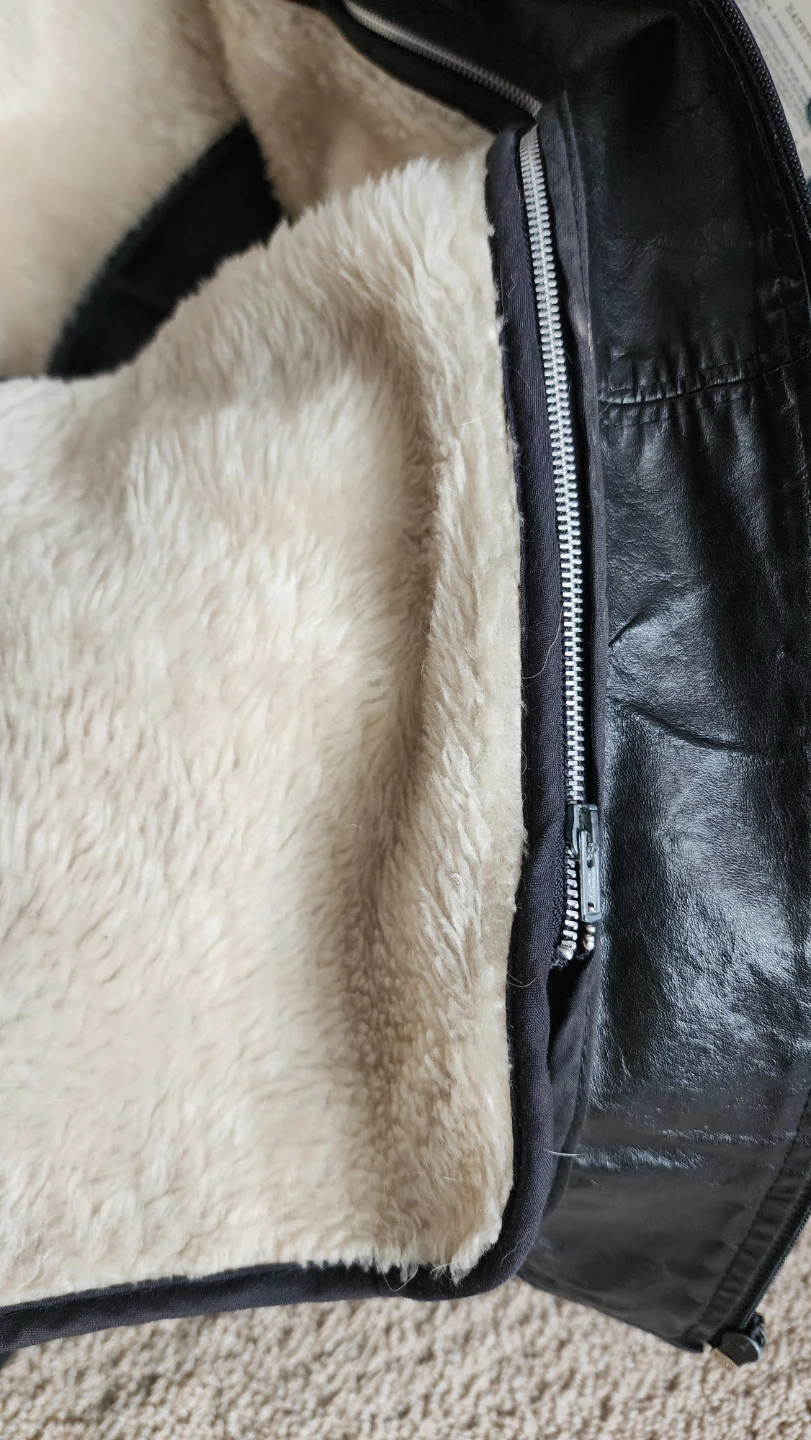 Black Leather Lined Jacket - photo 2