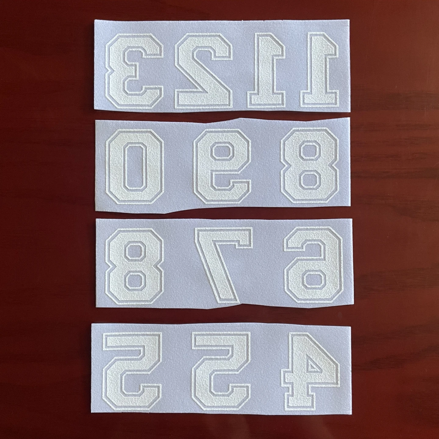 Assorted White Iron On Athletic Letters 🏆 - photo 2