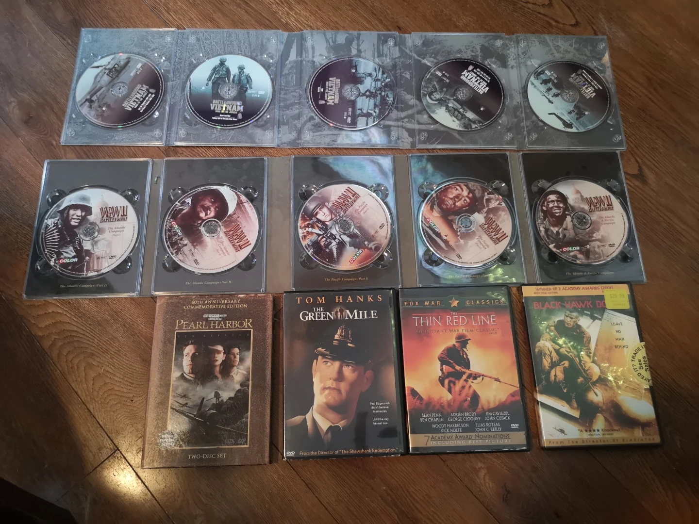 Pearl Harbor The Green Mile Thin Red Line Black Hawk Down