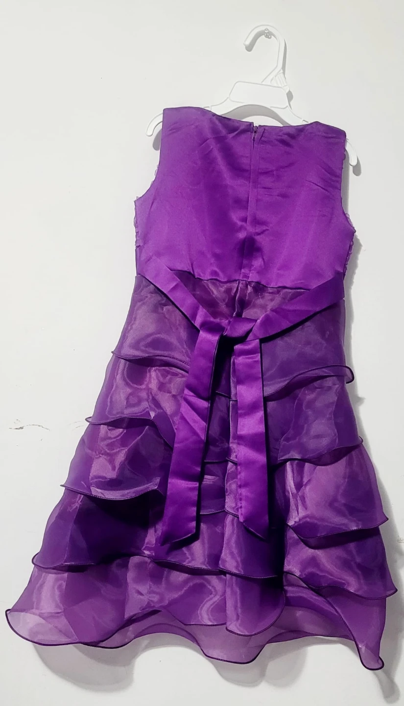 Purple Ruffle Dress with Bow - Toddler Size
