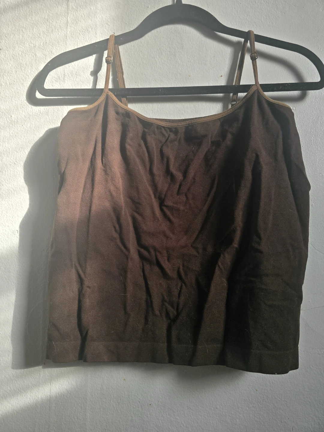 Brown Spaghetti Strap Cropped Tank Top - photo 5