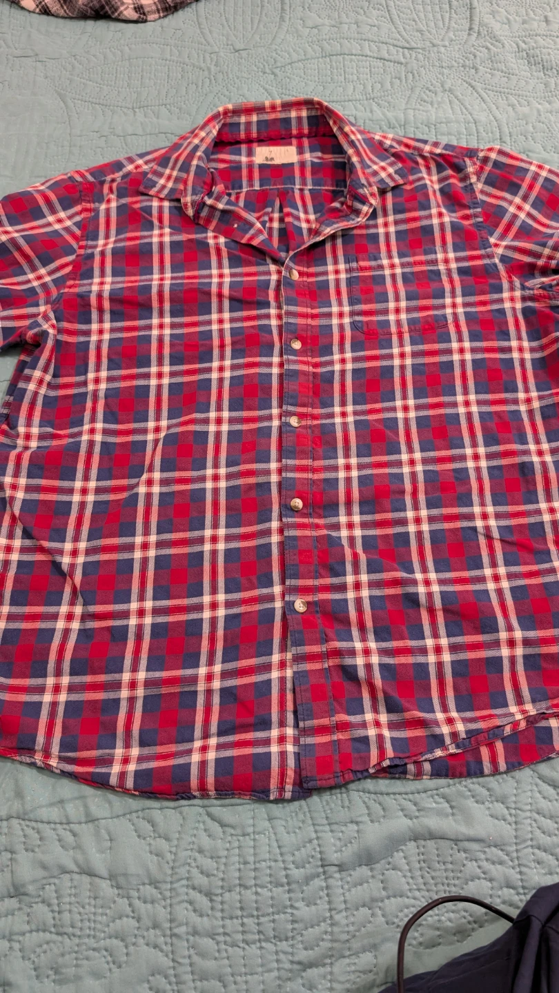 Men's Plaid Button-Up Shirt