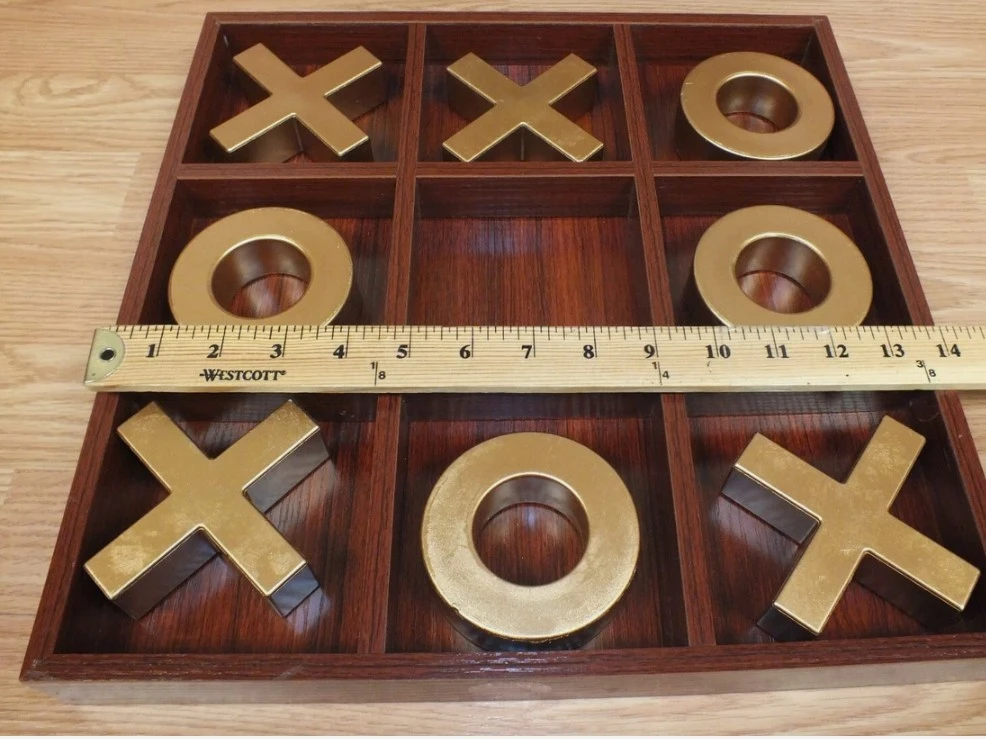 Jumbo size 14 inches Refinery & Co. Wooden Tic-Tac-Toe Board - photo 5