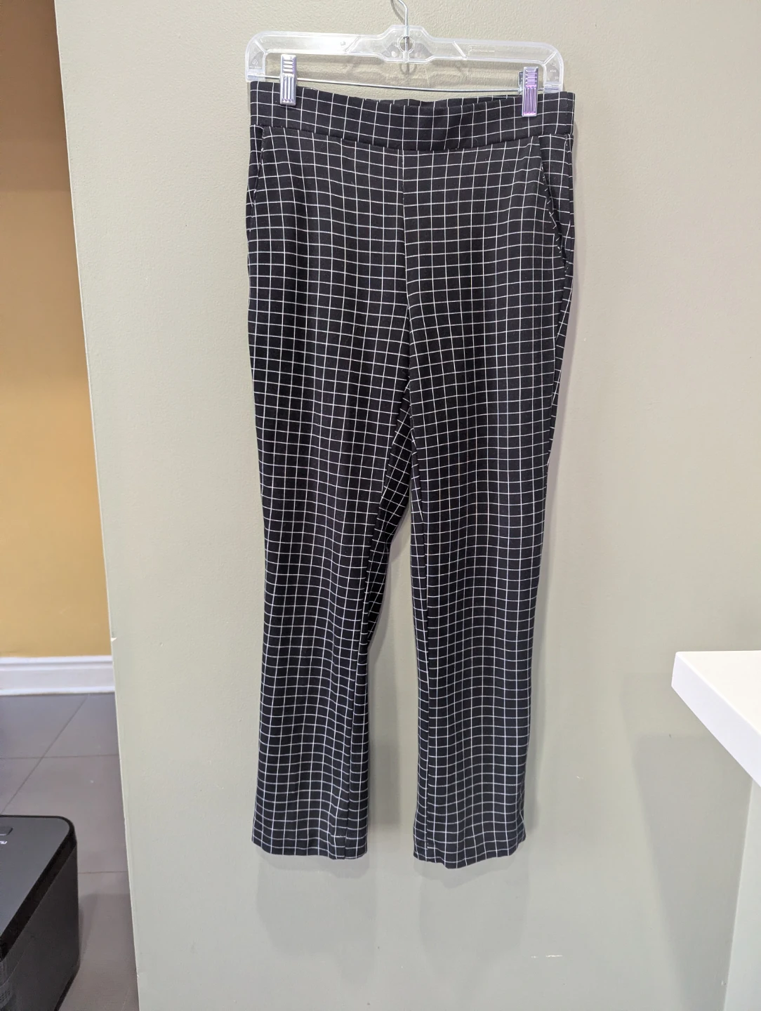 Jules & Leopold Black White Grid Pants Size S/P