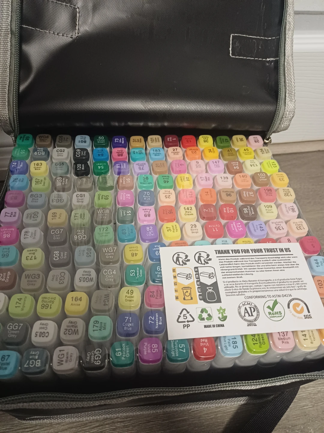 168 Piece Marker Set with Carrying Case