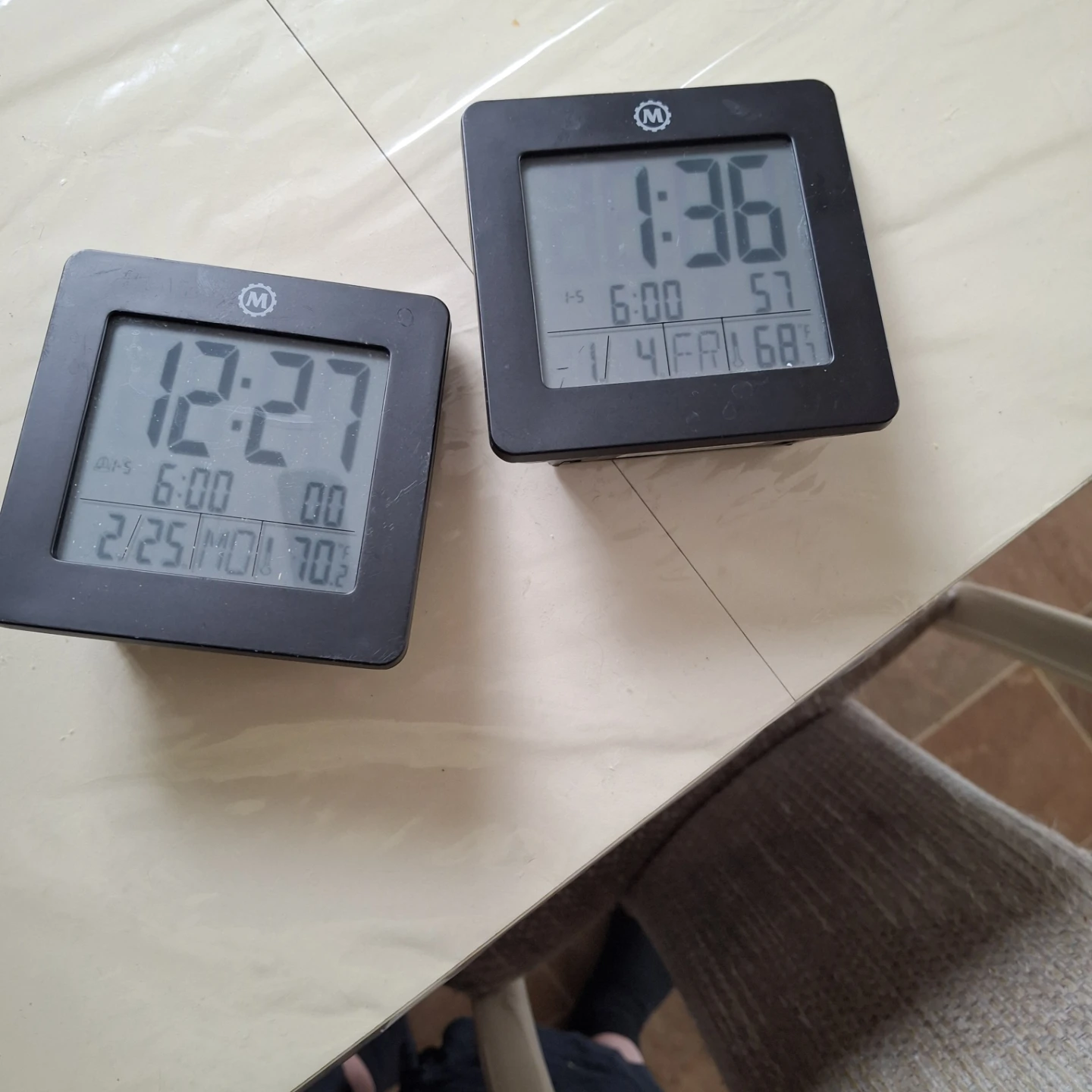 Digital Alarm Clocks with Temperature $10 each
