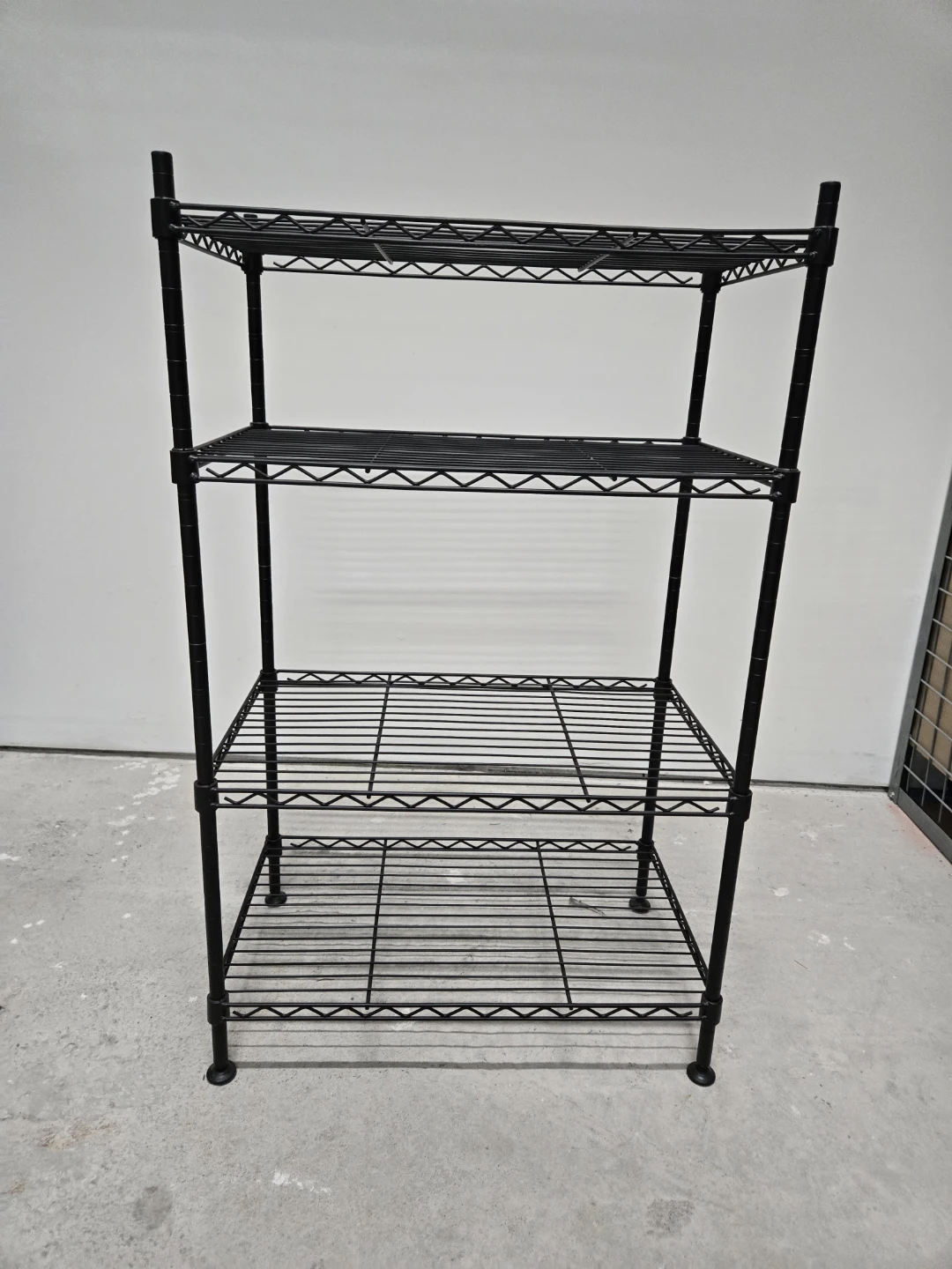 Black 4-Tier Wire Shelving Unit