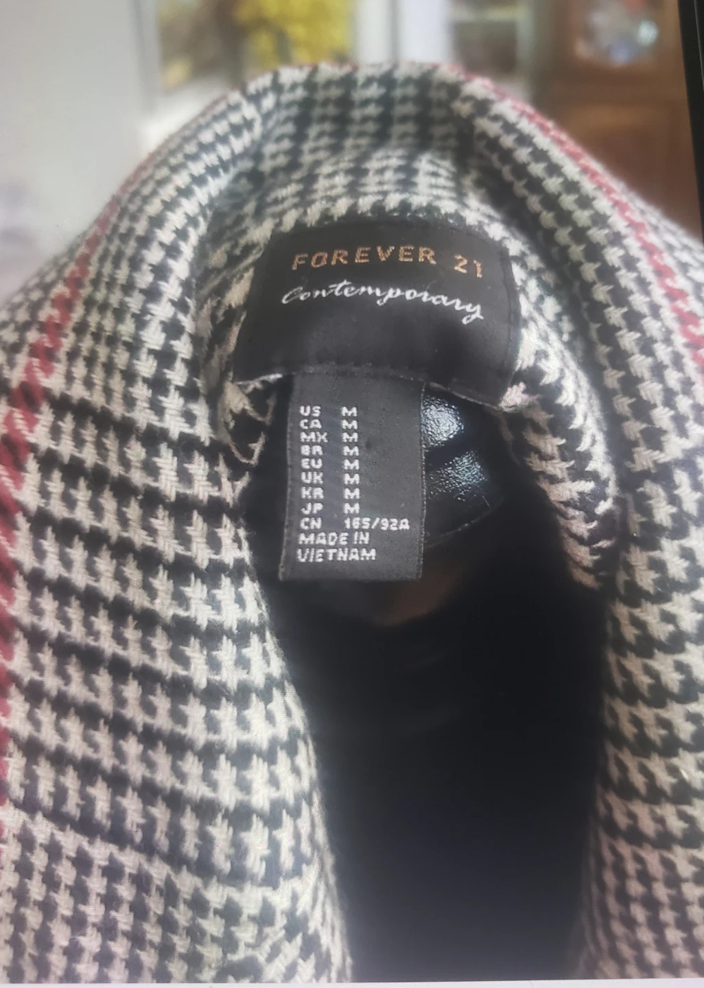Forever 21 Contemporary Houndstooth Blazer - Medium🏆 - photo 2