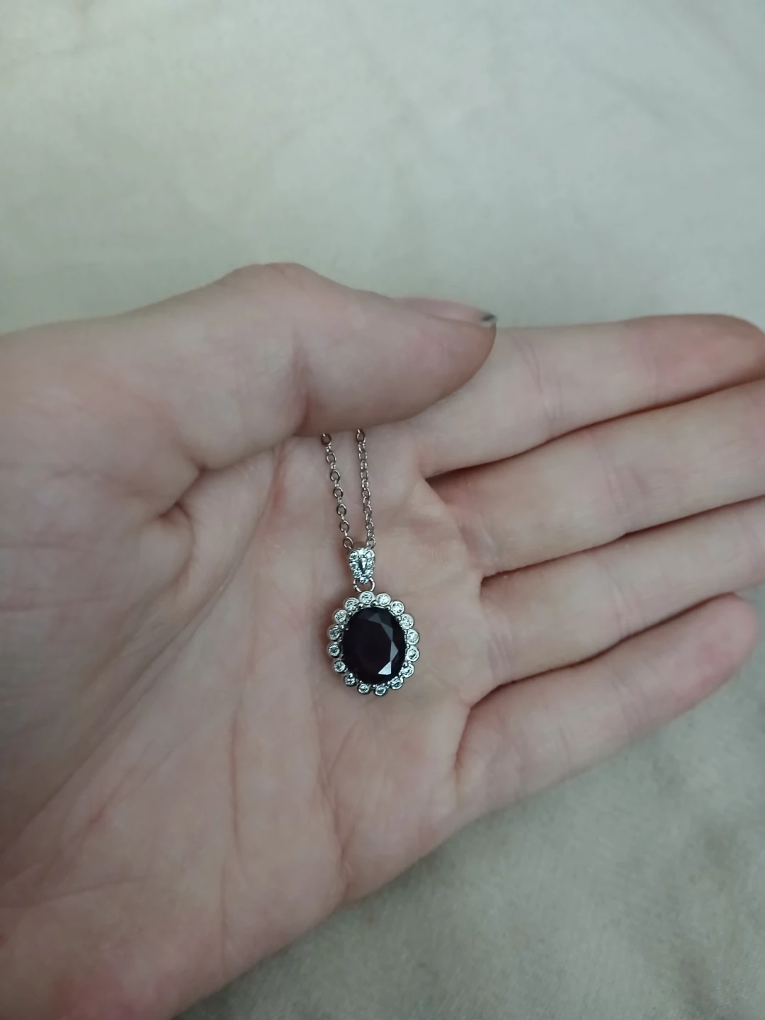 925 Silver And Amethyst Pendant Necklace
