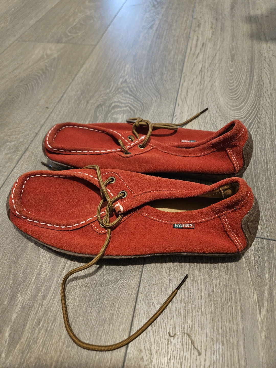 Red Suede Loafers - photo 3
