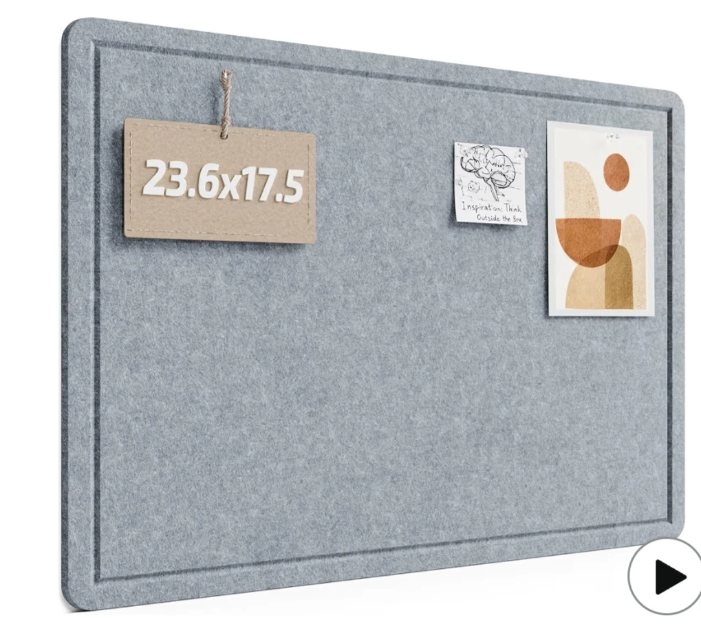 Fluxynara Bulletin Board, 23.6" x 17.5" Cork Board Alternative