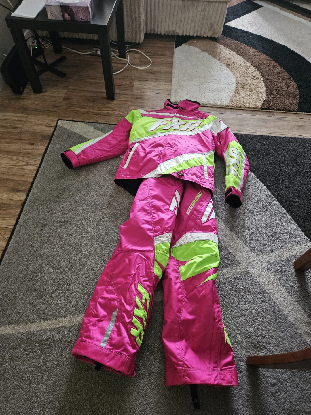 FXR Women's Snowmobile Suit - Pink/Lime Green