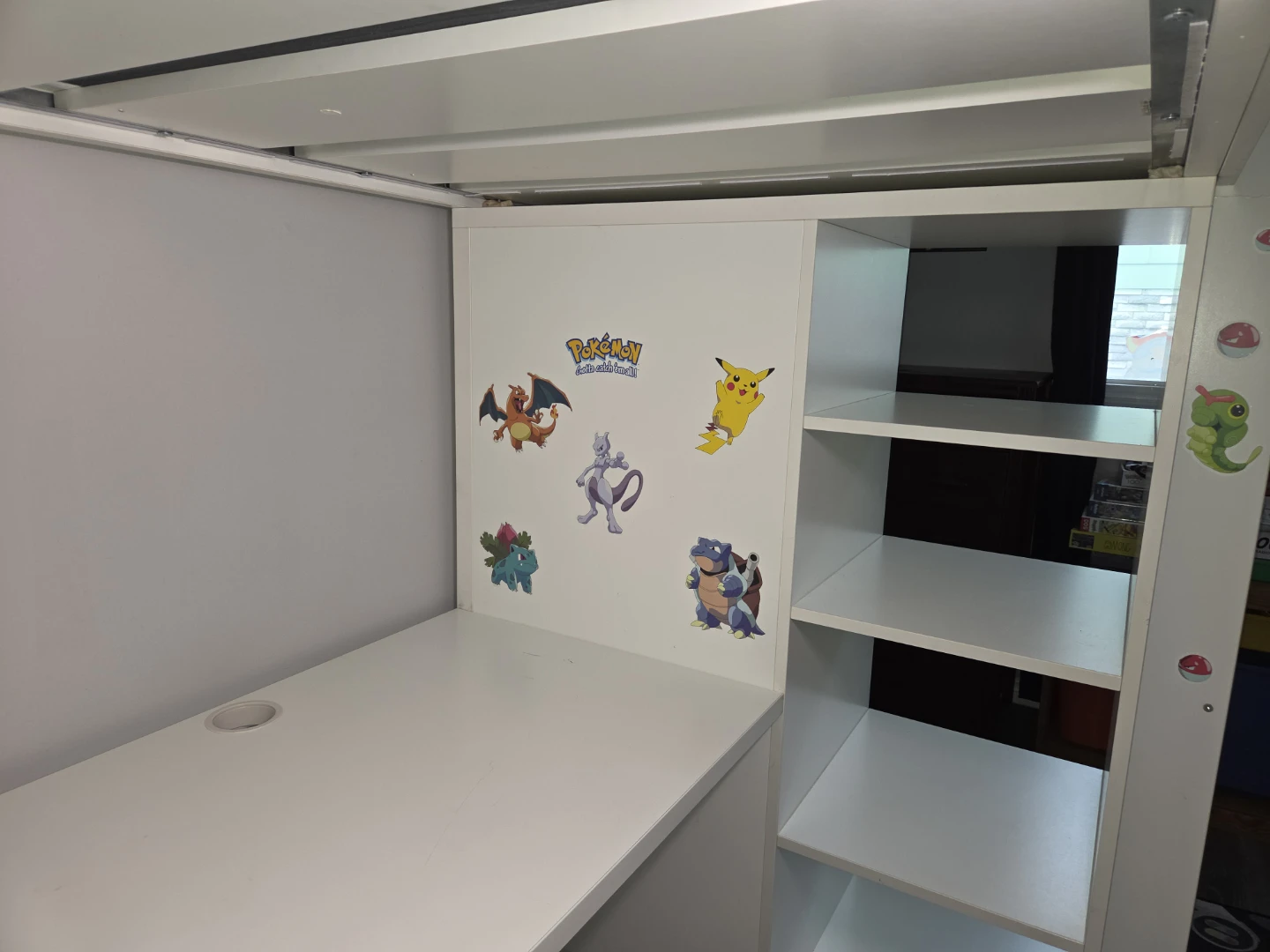 Ikea Loft Bed with Desk and Shelving - photo 3