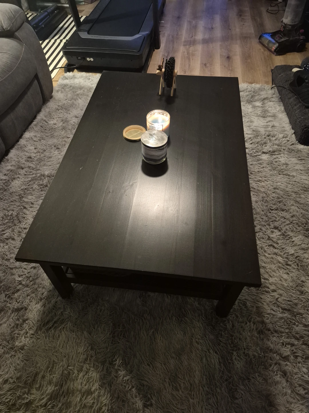 Black Coffee Table with Lower Shelf - photo 2