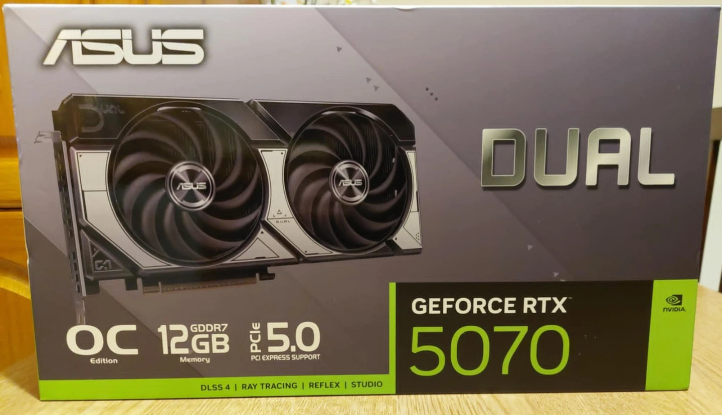 ASUS Dual GeForce RTX 5070 OC Edition 12GB GDDR7 Graphics Card