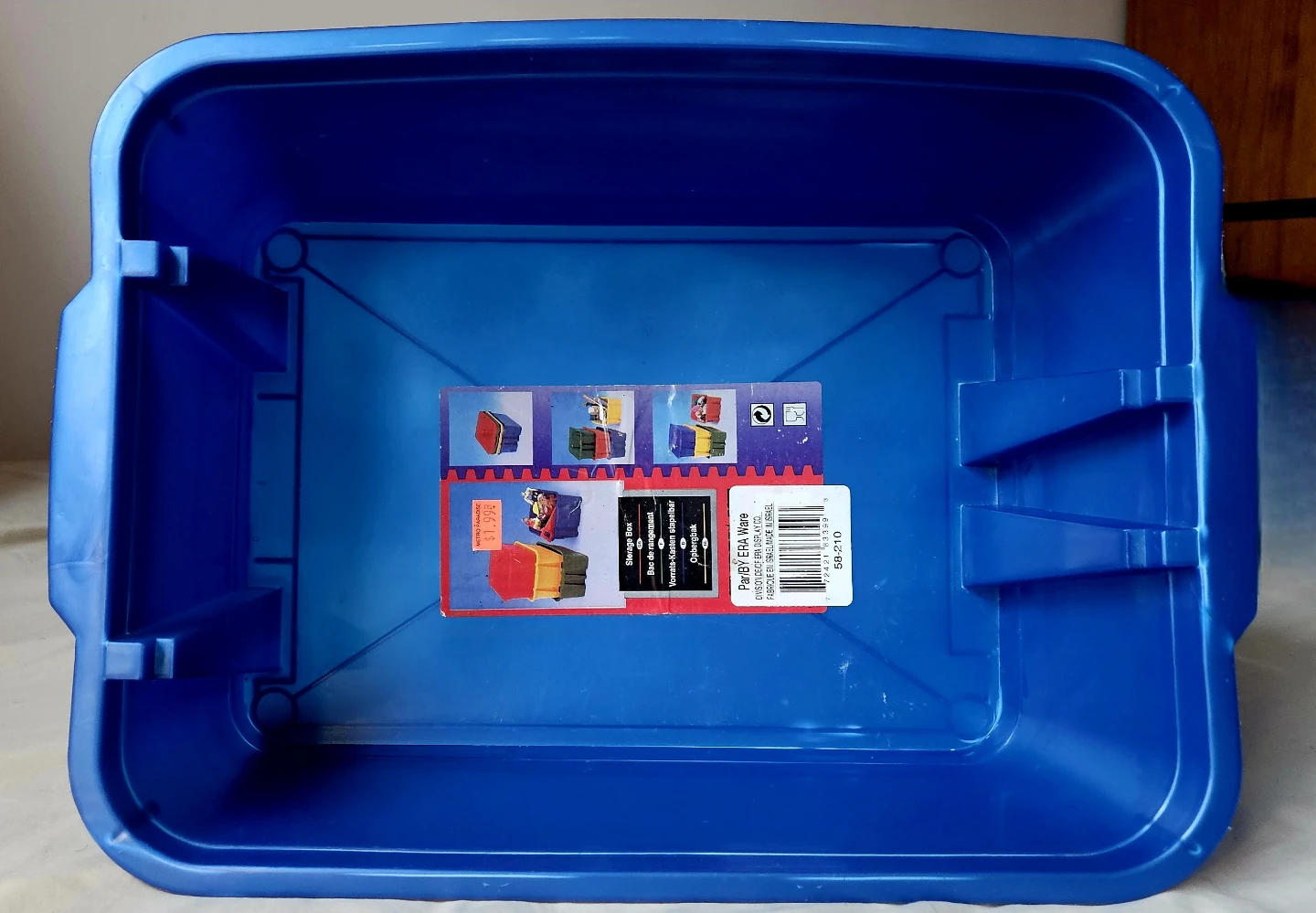 Blue Plastic Storage Box 🥕