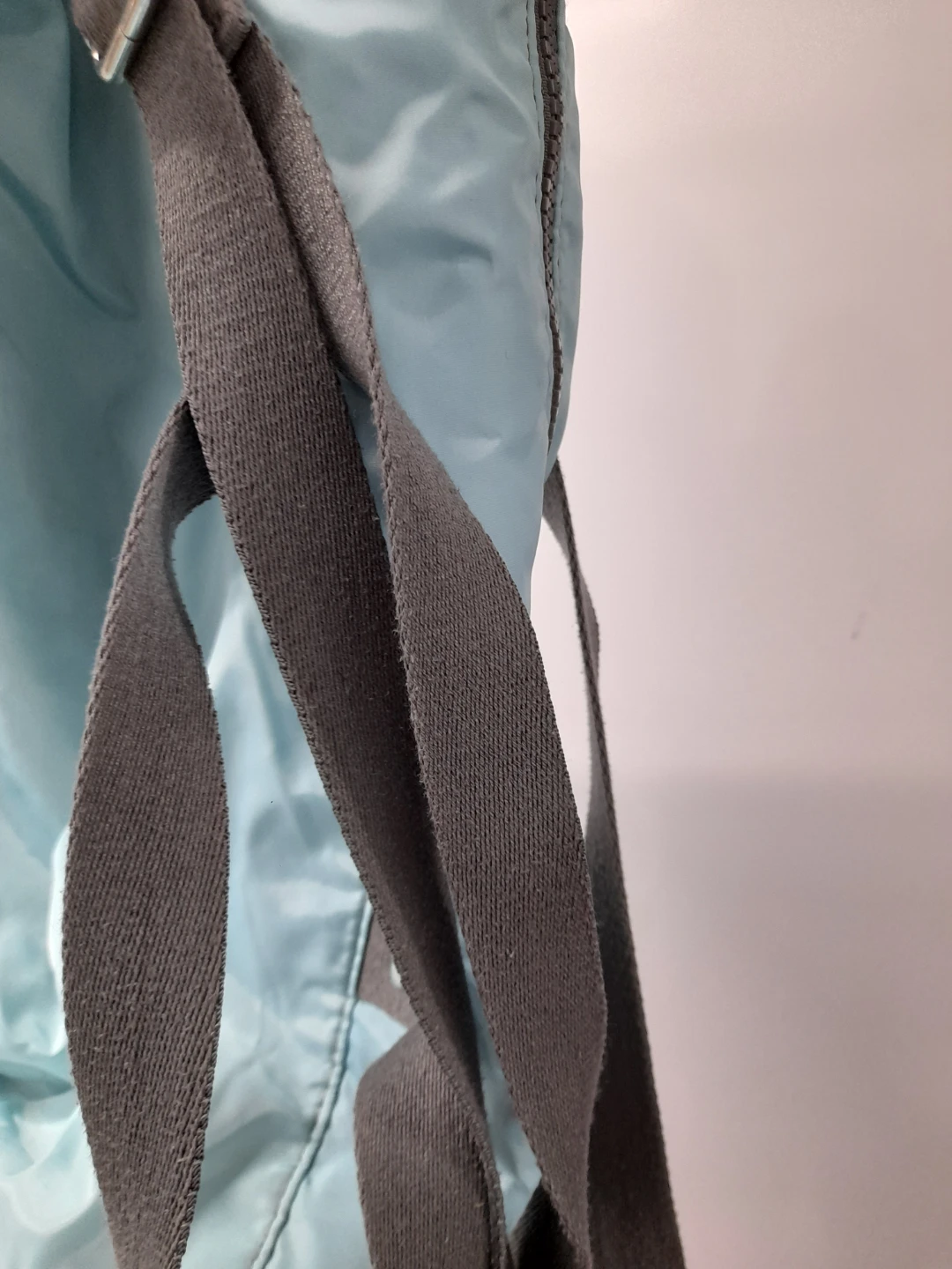 Nylon Duffle Bag with Gray Straps - photo 2