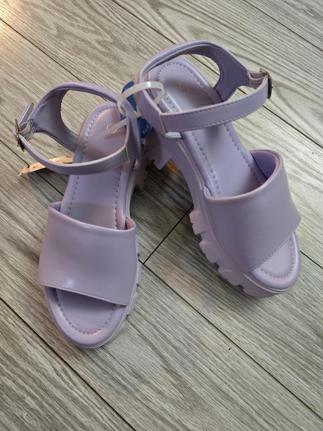 Lilac Platform Sandals Size 7