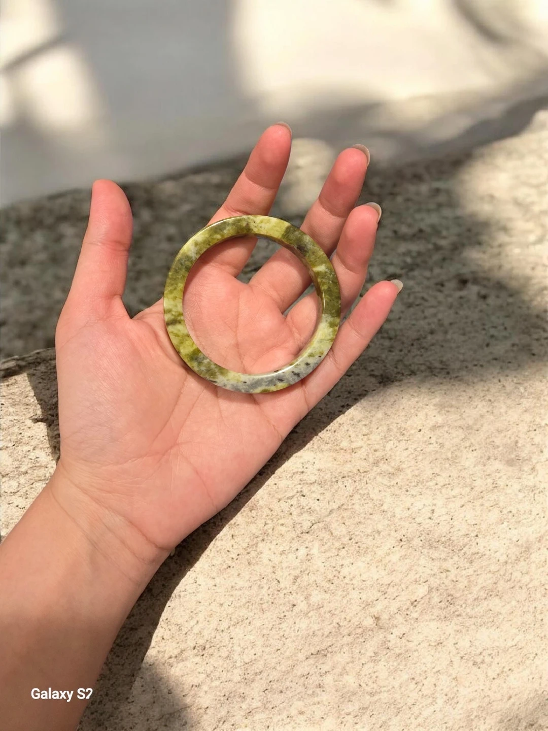 Natural Green Serpentine Stone Beaded Bracelet and Bangle Set - photo 5