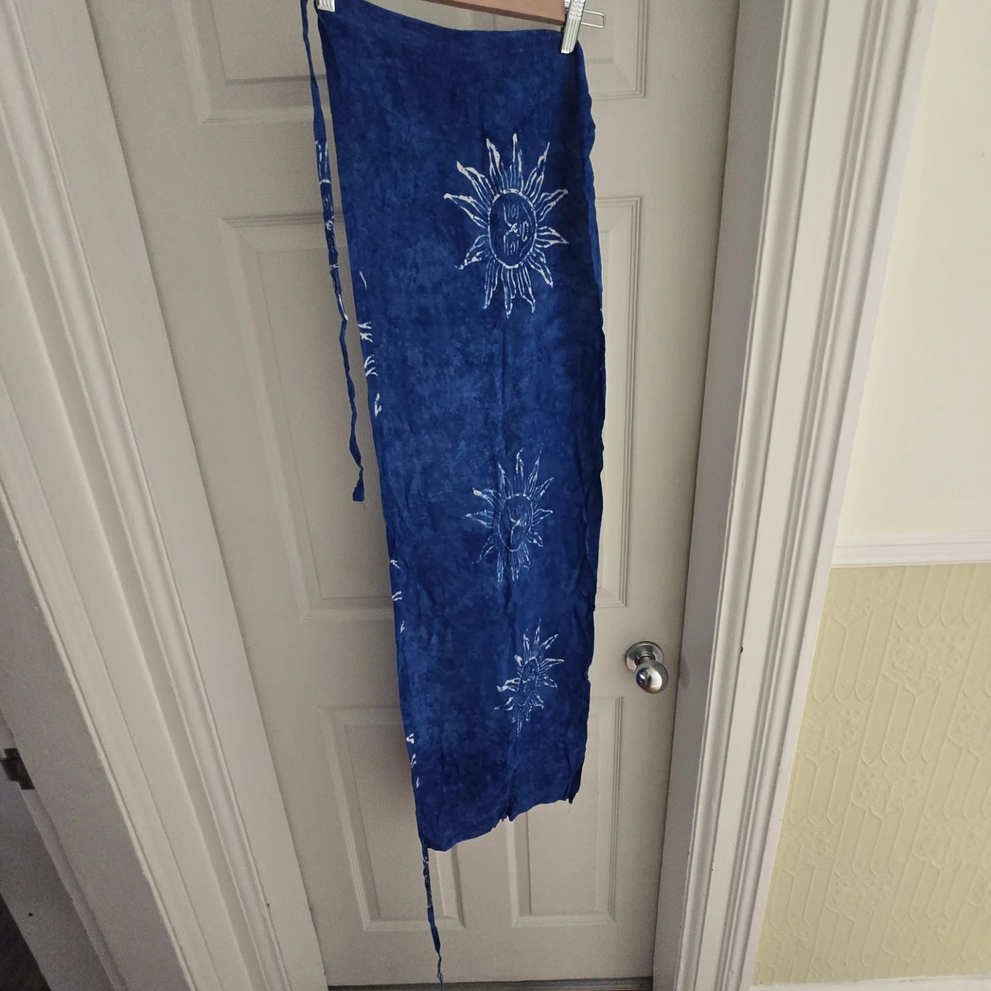Blue Sun Print Sarong Wrap Skirt - photo 2
