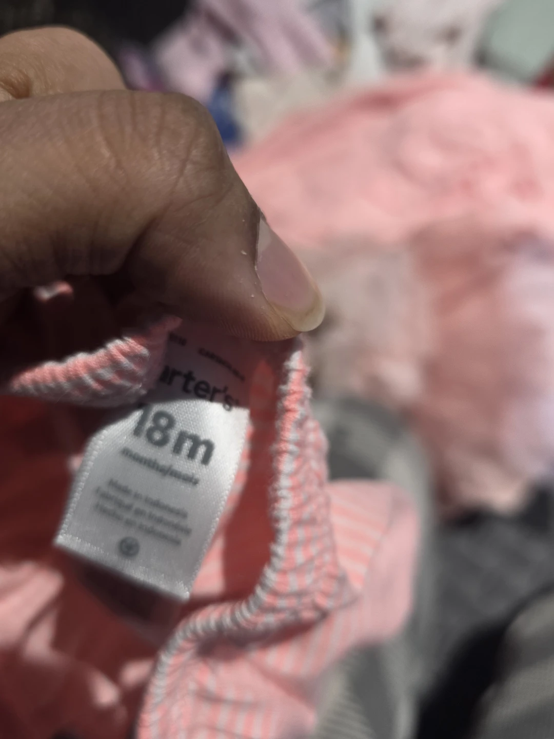 🏆Carter's Pink Striped Dress with Bloomers - 18m - photo 3