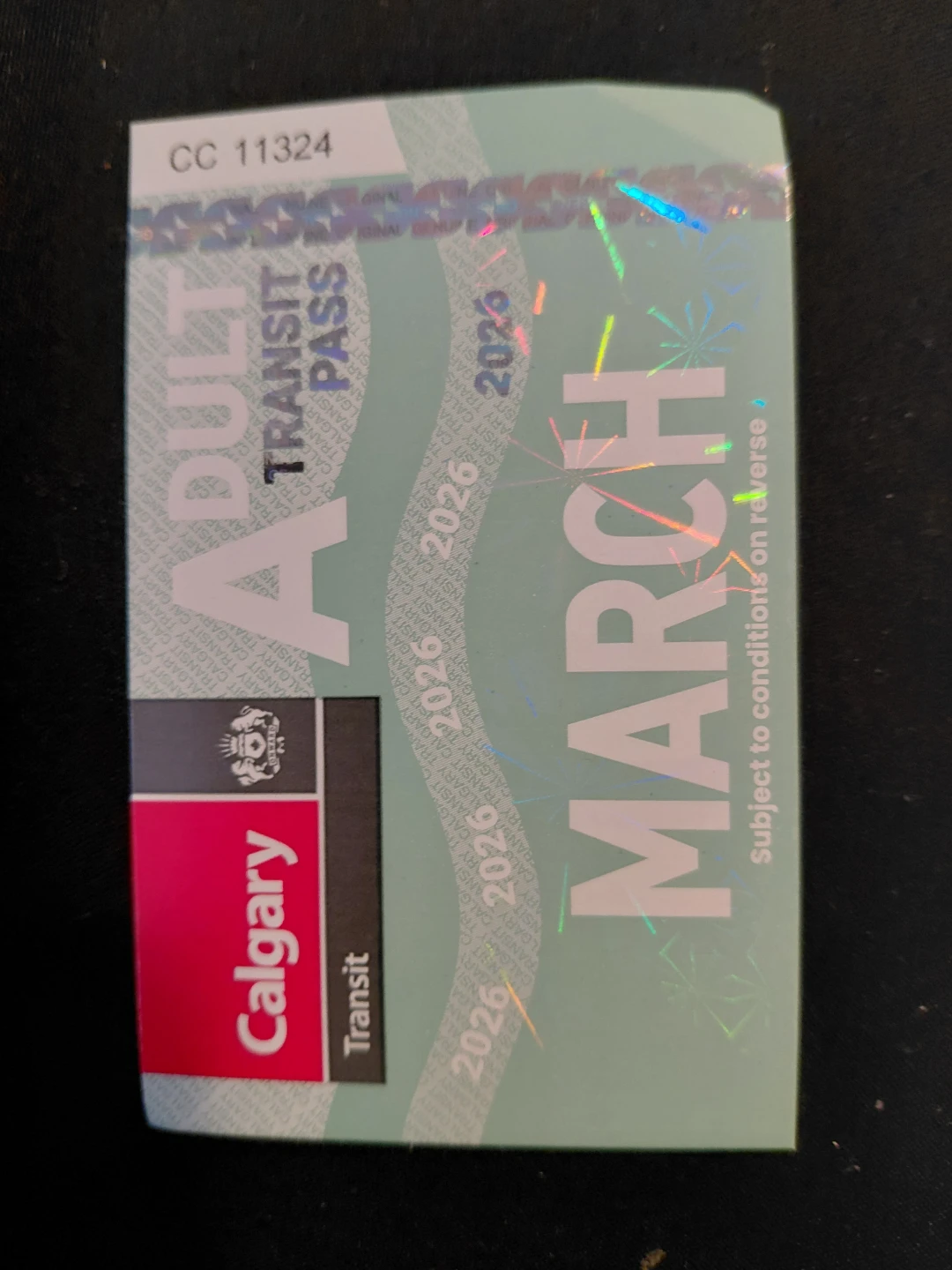 Calgary Transit Adult March Pass 2026