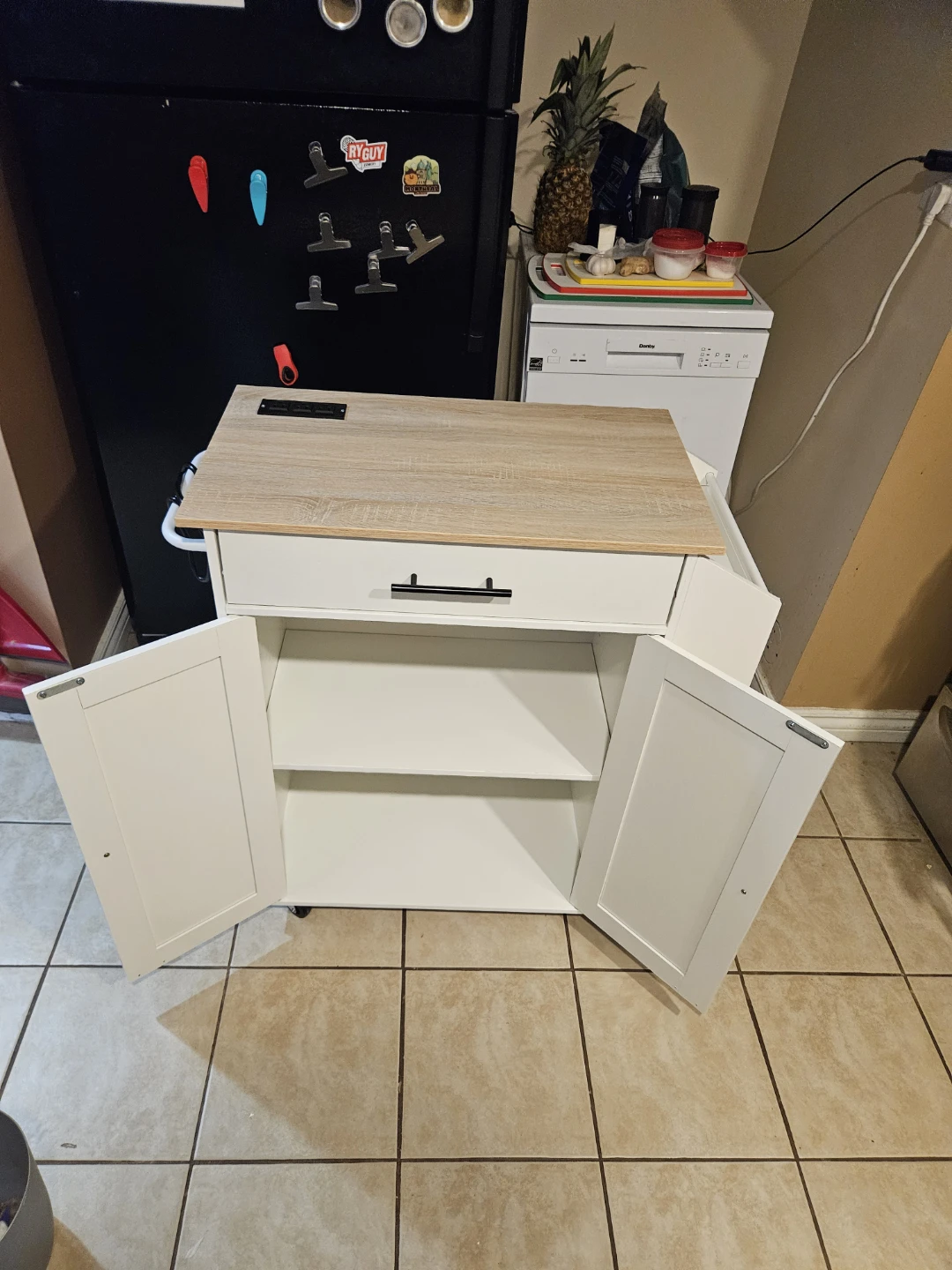 Brand New Kitchen Island Cart on Wheels - photo 2