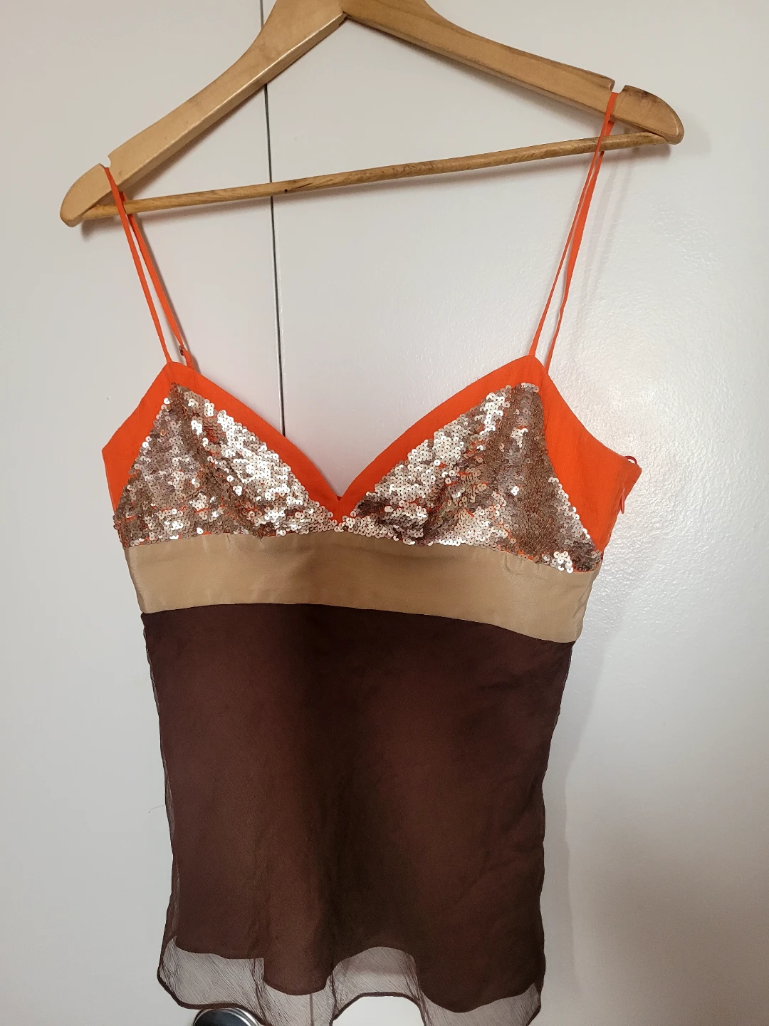 BCBGMAXAZRIA Sequined Camisole Top - Size S🥕