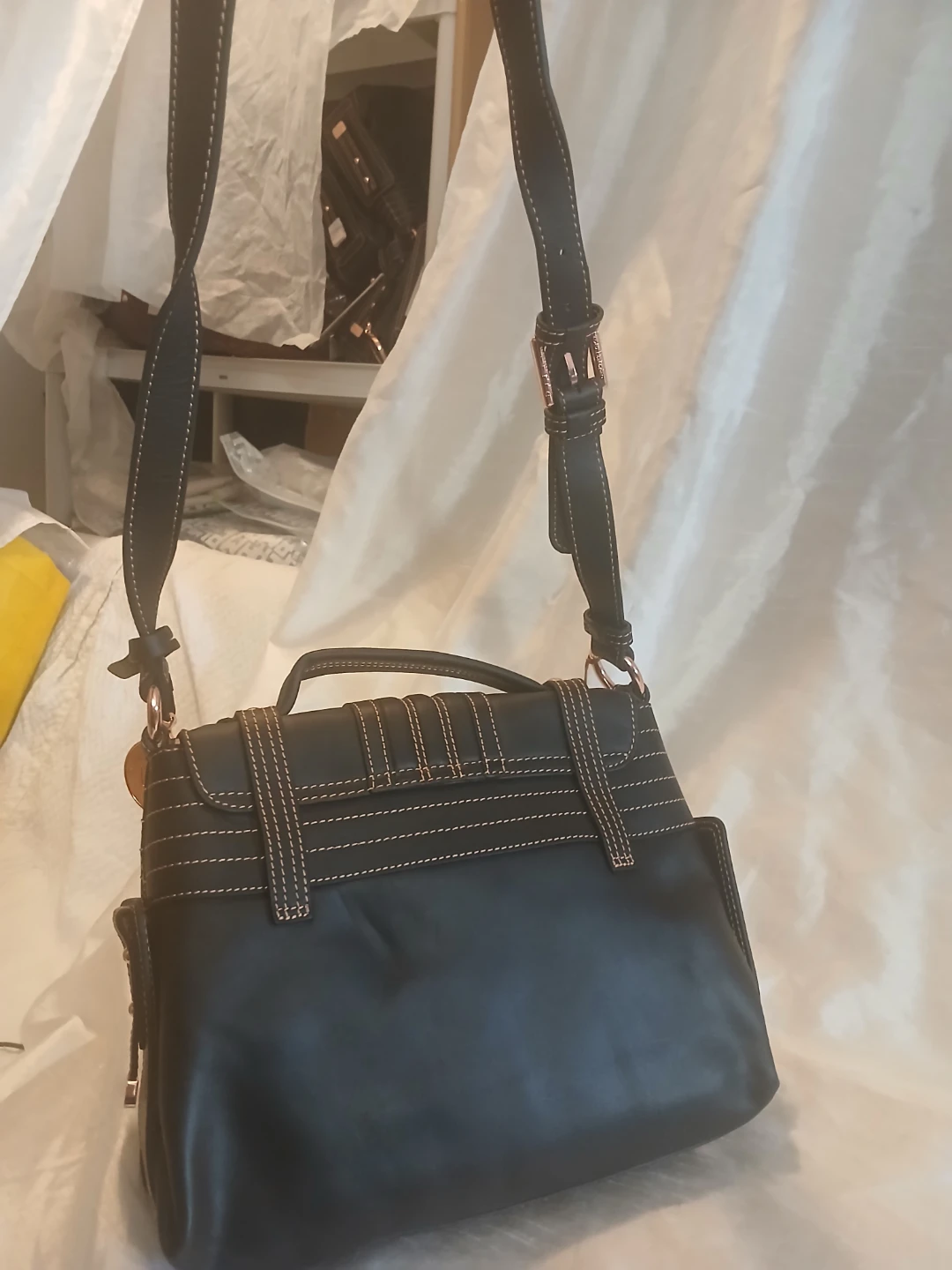 Paolo Federico Black Leather Shoulder Bag - photo 3