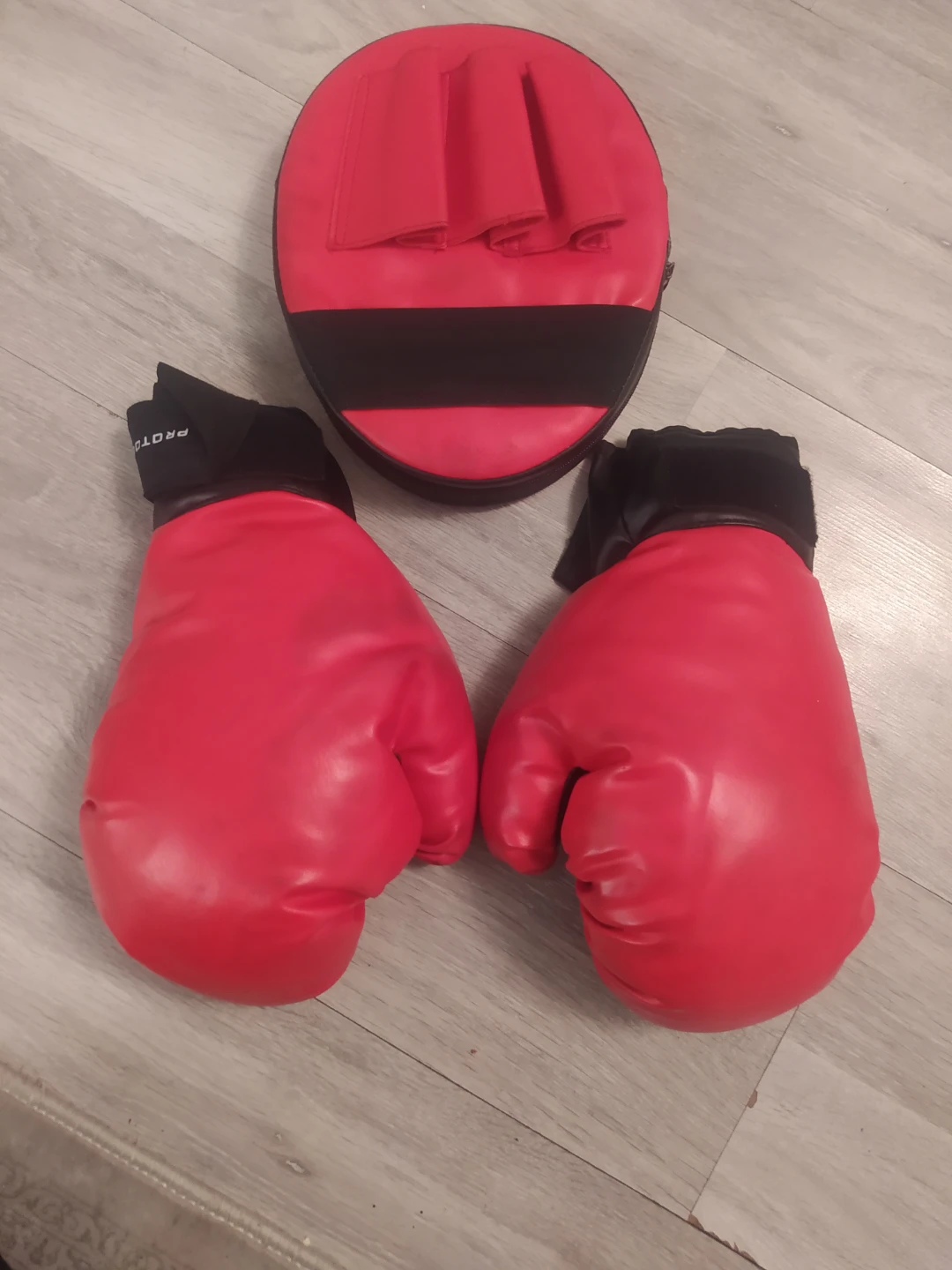 🥕Red Boxing Gloves and Mitt - photo 2