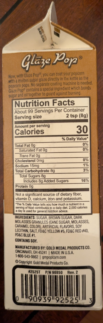 🏆 BRAND NEW Glaze pop Caramel popcorn sugar  x 2 - photo 2