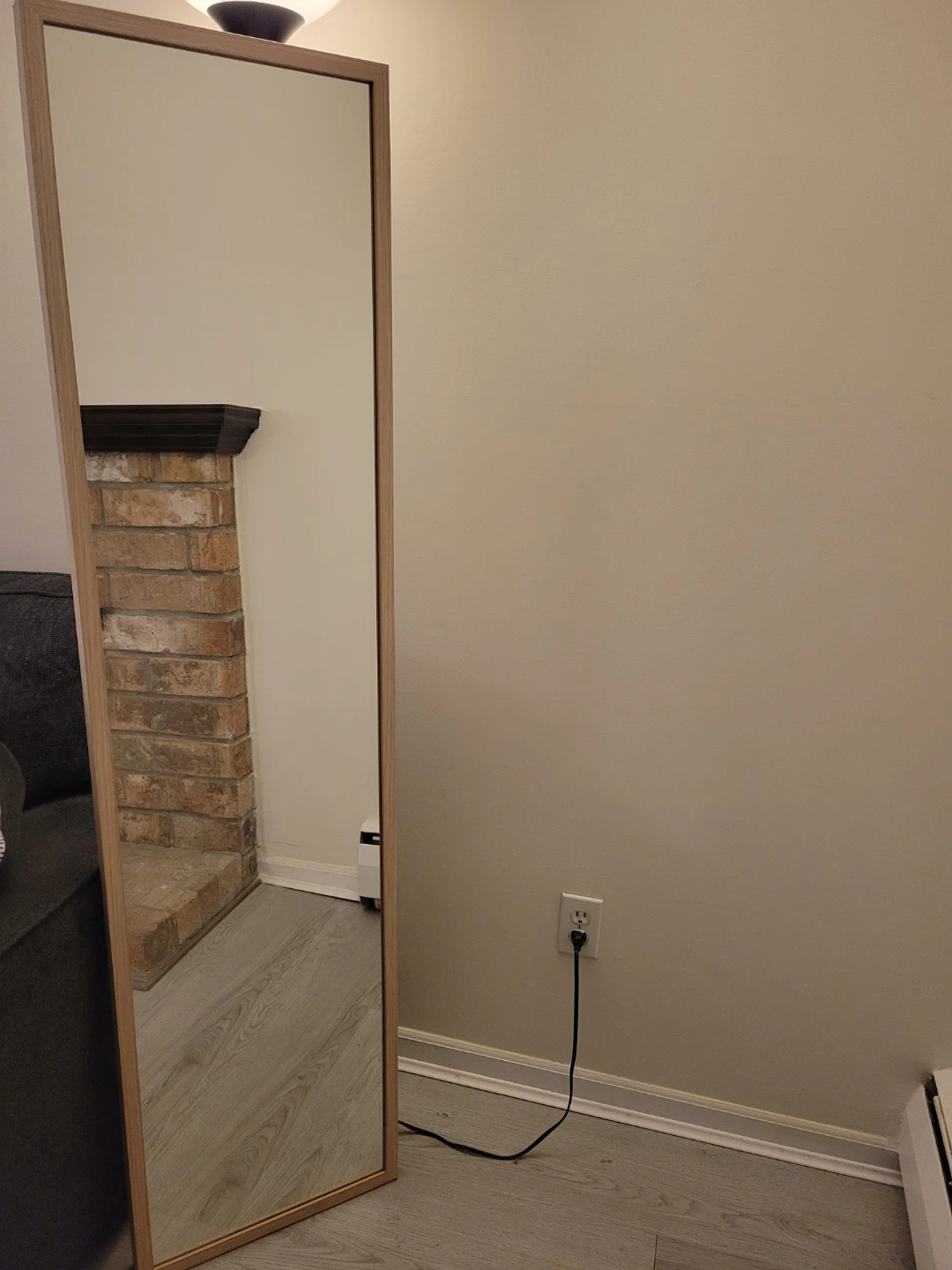 Full Length Mirror with Wooden Frame