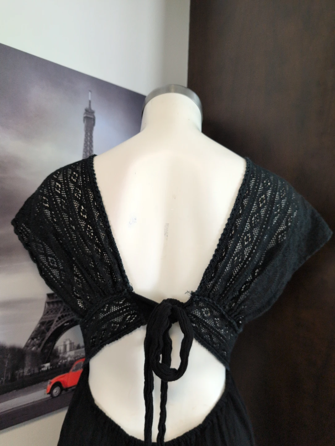 Black Boho Crochet Detail Summer Dress - photo 5