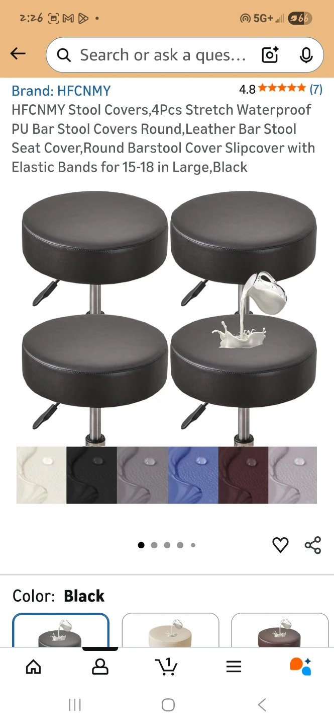 4pcs Round Bar Stool Covers