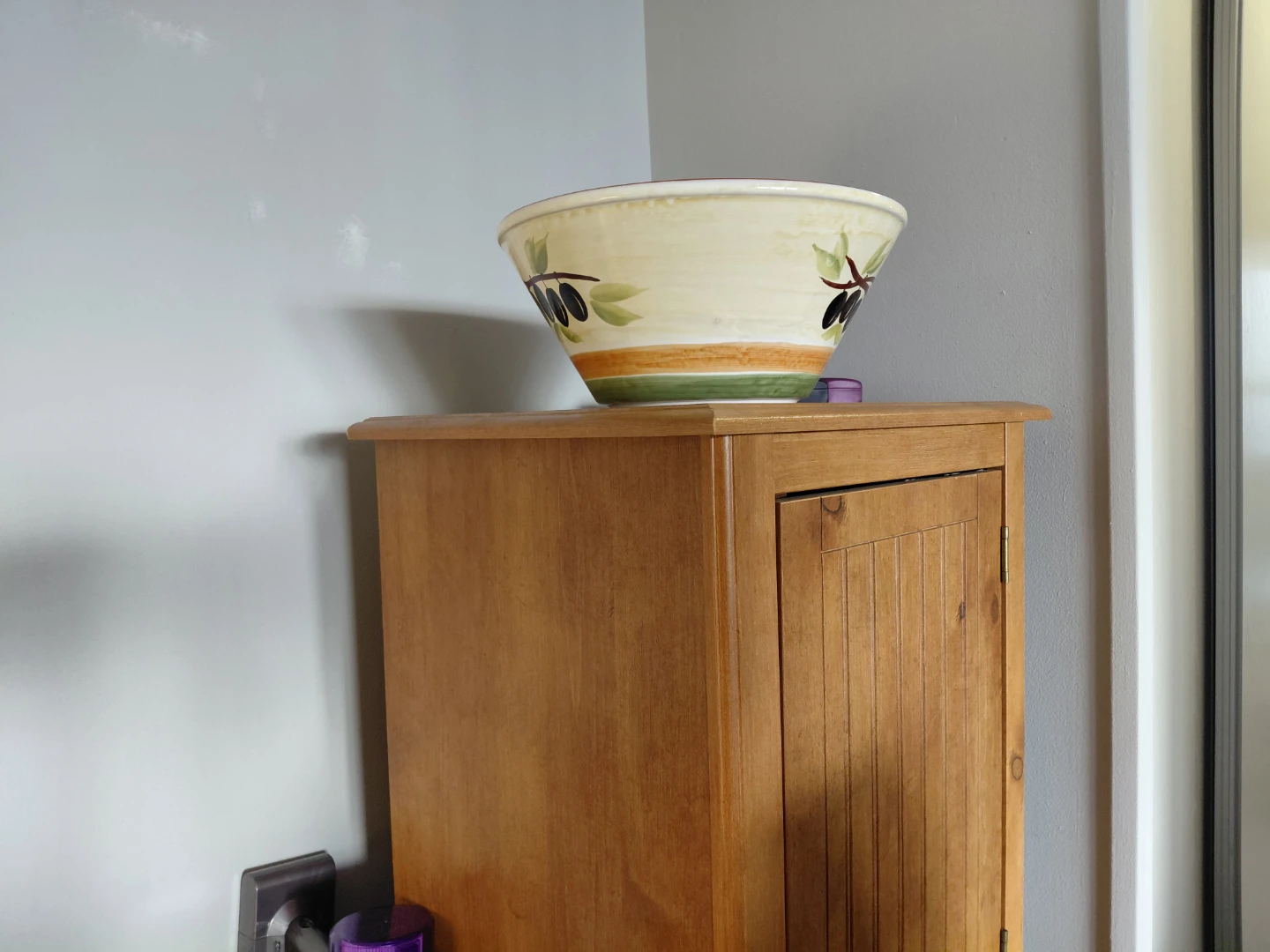 Large Salad/Mixing Bowl - Olive Branch Design