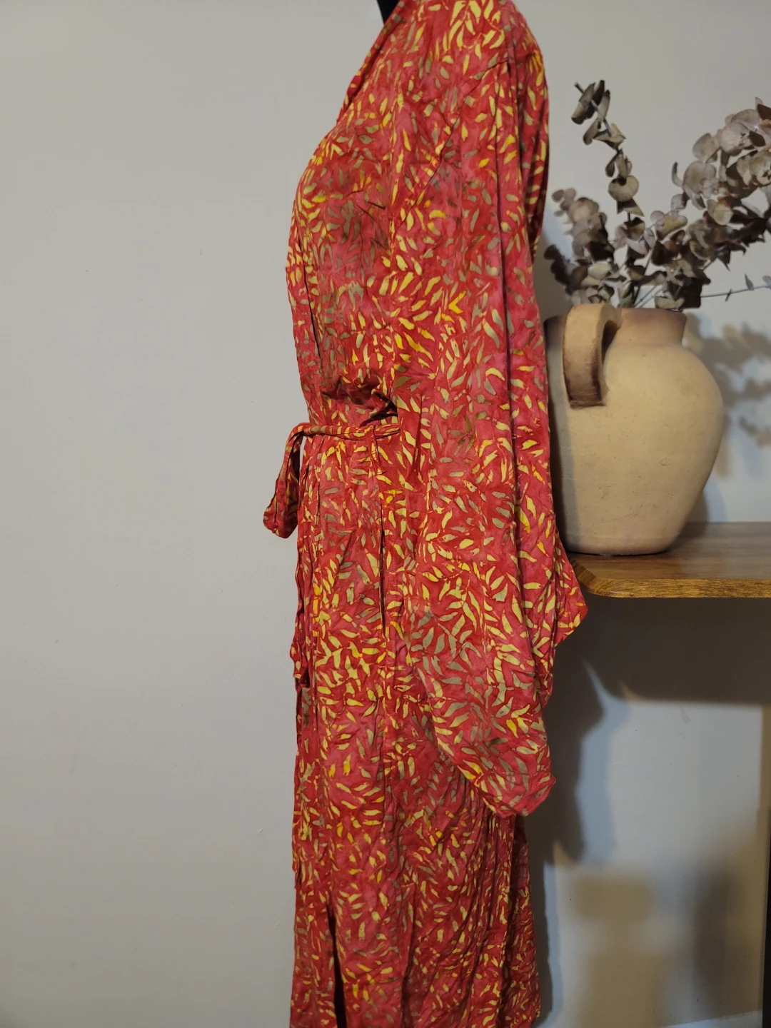 NOVICA Artisan Batik Robe Cotton Eco Coastal Boho Duster - photo 4